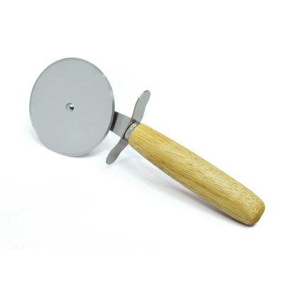 China Factory Natural Wood Handle Steel Brush GRILL Pizza Cutter BBQ Rubber Wood Accessories for sale