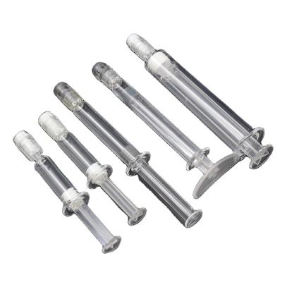 China 10ml 5ml Disposable Cosmetic Syringes Clear Disposable Plastic Luer Lock Syringes For Serum Cosmetic Packaging for sale