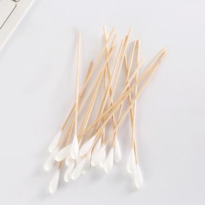 China 50 End Bags Medical Cotton Swab Single Bamboo Stick Cotton Swab Long Wound Disinfection Care Cotton Swab for sale