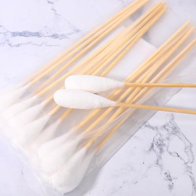 China Large Cotton Sample Stick Bamboo Fiber Bud Medical Tampon Medical Head Collection for sale