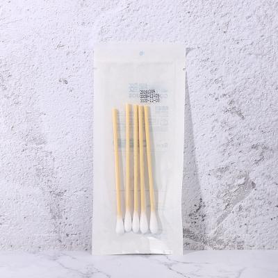 China Cotton 10cm Medical Medical Bud Bamboo Sticks Cotton Swabs for sale