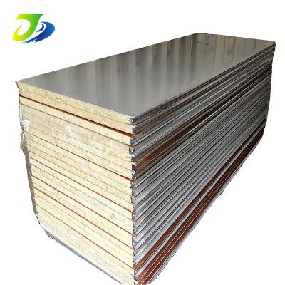 China 950mm / 1150mm Rock Sound Wool Sandwich Sandwich Panel Fire Proof Prefab Wall Panels for sale