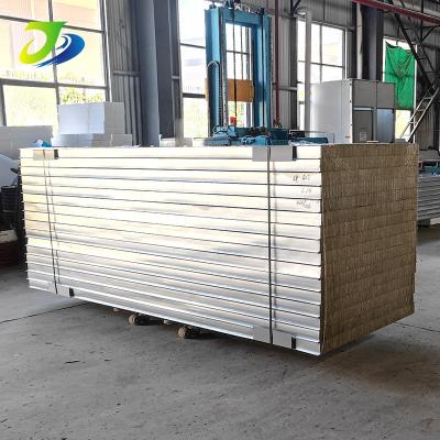 China 950mm/1150mm China made heat preservation sound insulation rock wool sandwich panel wall and roof sheet for sale