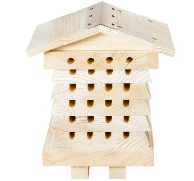 China FSC&BSCI Factory Sustainable Insect Hotel Wooden Insect House Insect House Breeding Box Nest Box Insect Bee Hotel for sale