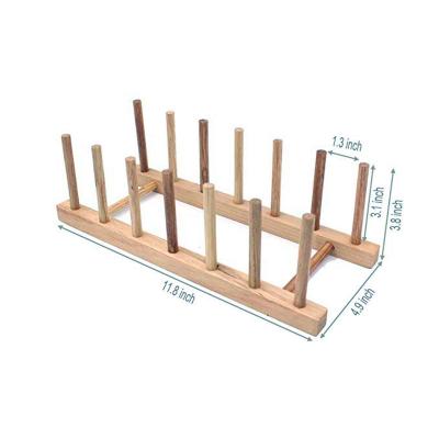 China FSC BSCI 2021 Sustainable Wooden Dish Rack Dish Rack Pot Lid Holder for sale