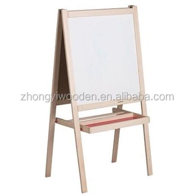 China Eco-friendly Good Quality Modern Wooden Cheap Easel For Children Kids Wholesale Easel With Blackboard for sale