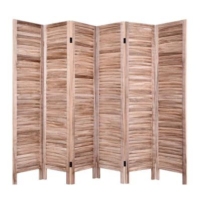 China CLASSIC 6 Panel Folding Partition Privicy Wood Room Divider Screen for sale