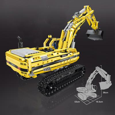 China Toy Children Assembly Excavator Building Blocks Electronic Electric Remote Control Toys for sale