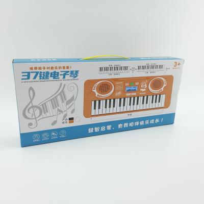 China Plastic Children's Musical Instrument Toys 37 Key Electronic Piano Entry-Level Electronic Piano Toys Kindergarten Preschool Teaching for sale