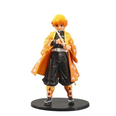 China Decorate 15cm Demon Slayer Zenitsu Agatsuma Anime Figure Action Figure PVC Toys New Style Anime Action Figure for sale