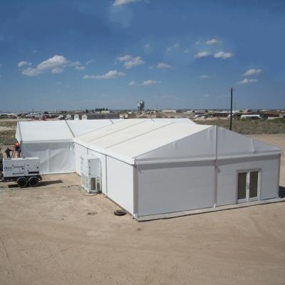 China Strong Asian 1500 Sqm Prefab PVC Fire Resistant Fabric Big Warehouses Tent For Industrial Storage for sale