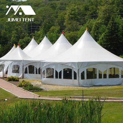 China Outdoor PVC 3X3 4X4 5X5 6X6 Water Proof Canvas Hexagon Outdoor Gazebo Tent Aluminum Pagoda Marquee In Guangzhou China for sale