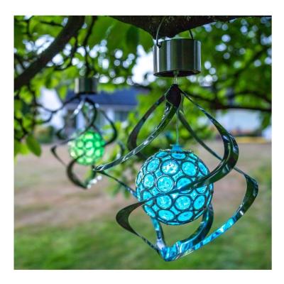 China Garden factory direct sales exclusive solar color wind chime lamp design changing outdoor hanging lamp for sale