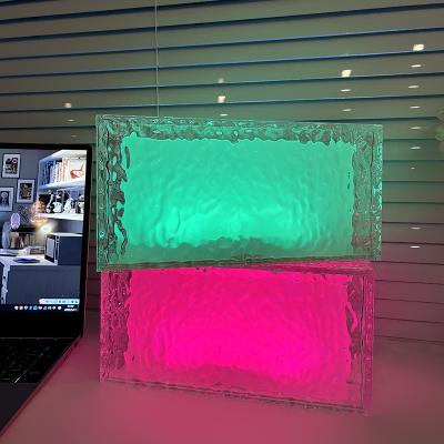 China New Desk Lamp Amazon Ice Cube Crystal Table Lamp Touch Bar Border Creative Decorative Lamp for sale