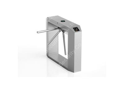 China Stainless Steel Waistt Height Turnstiles Barcode Reader Tripod Turnstile System for sale