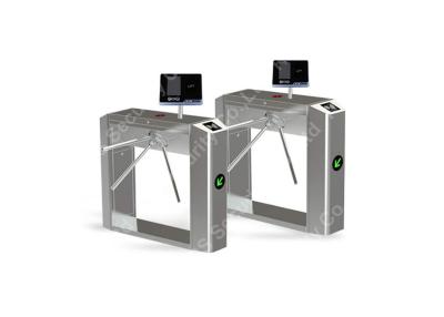 China Semi-Auto Rfid Smart Waist Height Turnstile Amti-static Gymnasium Barrier Gate for sale