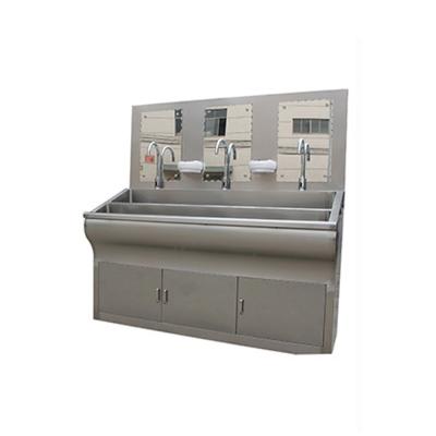 China Modern High Quality Triple Touch Switch Sink Sensor Stainless Steel People Hand Washing Surgical Sink For Hospital For Lab for sale