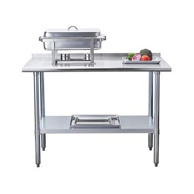 China Modern Strong Beef Processing Reference Two Layers Stainless Steel Restaurant Prep Table For Household for sale