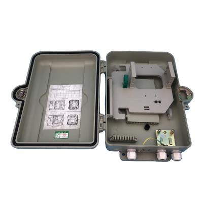 China 16 Core New Design Ftth Terminal Box Ftth Fiber Optic PLC Insert Splitter Customized Waterproof FAT Type Distribution Box for sale