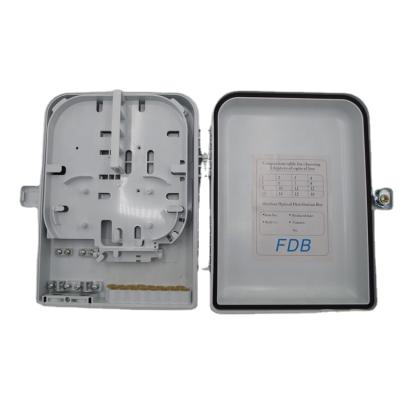 China White 16 Core FDB GPON ABS FTTH Distribution Box Indoor Fiber Optic ftth 16 Distribution Box for sale