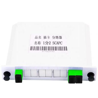 China Fiber Optic Cable Splitter 1 2 SC/APC Cassette Type SC APC PLC for sale