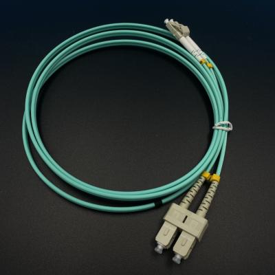 China Ftth 1.5m 3.0mm Manufacturer OM3 50/125 LSZH LC Duplex SC Fiber Optic Patch Cord for sale