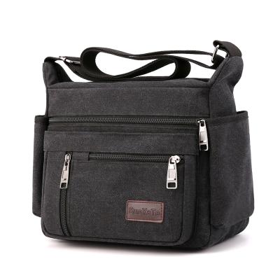 China 2021 New Fashion Travel Multifunctional Men Washed Canvas Shoulder Bag Body Messenger Cross Bag for sale