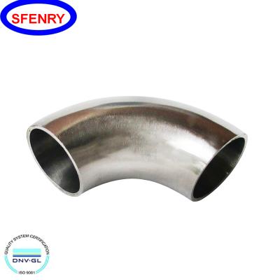 China Industry Sfenry ASME B16.9 Seamless 304/316/316L Pipe Fittings Stainless Steel 90 Degree Elbow for sale