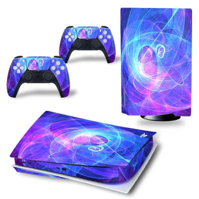 China Newcomer ps5 digital ps5 skin designer console controller black game dustproof edition disc ps5 skin for sale