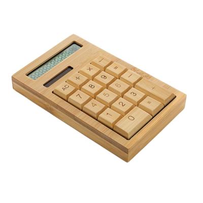 China General Purpose Calculator Best Selling Modern Wooden Bamboo Square Scientific Calculator for sale