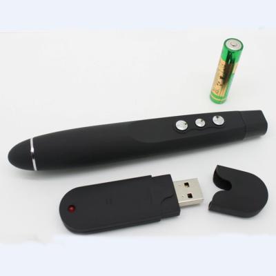 China Easy Operation 2.4ghz Wireless Presenter with Pointer Pen and Eye-catching Red Laser Pointer for sale