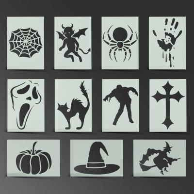 China PET Halloween Plastic Skeleton Stencils for Painting on Wall, Wood, Furniture Stencils 0.25mm Mylar for sale