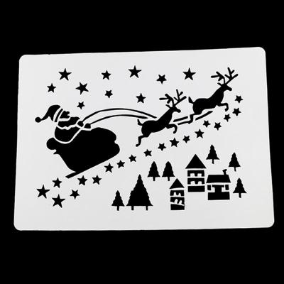 China PP/PET Christmas Stencils for DIY Walls/Floor/Windows Decoration Drawing and Painting Template Stencils for sale