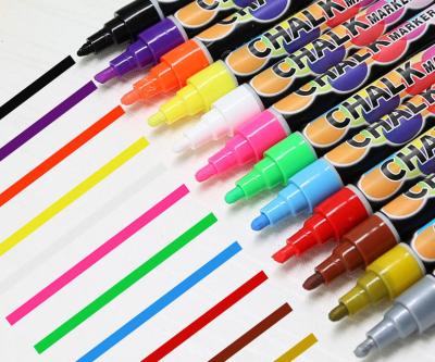 China 6mm Tip Chalk Markers Premium Liquid Chalkboard Neon Pens Including Gold, Silver and Extra White WSP-001 for sale