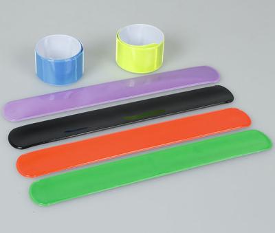 China China factory custom cheap vinyl plastic promotional slap band wide slap bracelet for sale