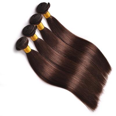 China Can Be Dyed Any Color And Ironed Double Hair Extensions Chocolate Straight Hair Weft Virgin Hair Vendor for sale