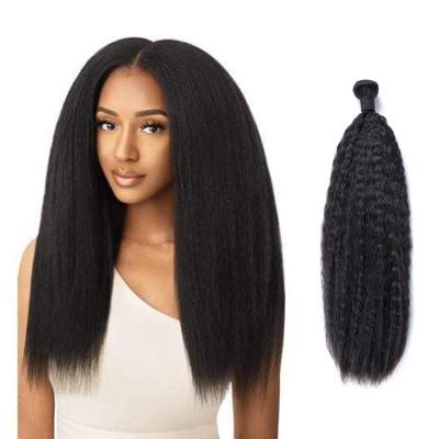 China Brazilian STRAIGHT CURLY Hair Bundles Straight Hair Bundles Curly Cuticle Aligned Yaki Hair Bundles Itips Curly Straight for sale