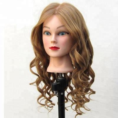 China Can be dyed any color and new style 100% ironed hair dressing training heads practice mannequin head for sale