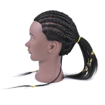 China Can Be Dyed Any Color And Ironed Yaki African American Mannequin Head Black Cosmetology Doll Mannequin Head With Hair for sale