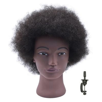 China Straight Afro training head black hair mannequin with tight curl, African American hair manniquins for hair schools for sale