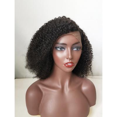 China Wholesale Raw Indian Jerry Curl Antimi Hair Wigs Human Hair Lace Front 13X4 HD Lace Frontal Free Part Jerry Curl Wigs For Black Women for sale