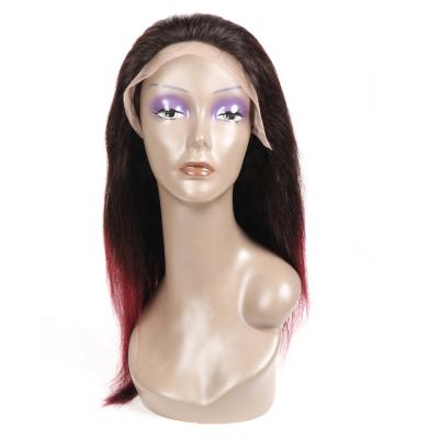 China Wholesale Virgin Burgundy Human Hair Straight Cuticle Aligned Hair Wig 13