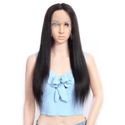 China Antimi 2021 Wholesale 100% Hot Human Hair Straight Human Wigs Middle Lace Front High Quality Wig Supplies Part T Part for sale