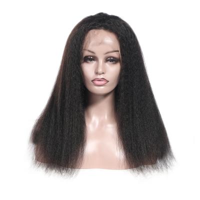 China Wholesale 100% Yaki Antimi Human Hair Raw Yaki Straight Free Lace Front Wigs Part Wigs For Colored Women 150 180 250 Density for sale