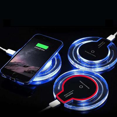 China Qi Wireless Mobile Phone 5W K9 Crystal Wireless Charger Mobile Phone Universal Imagination Qi Charging for sale