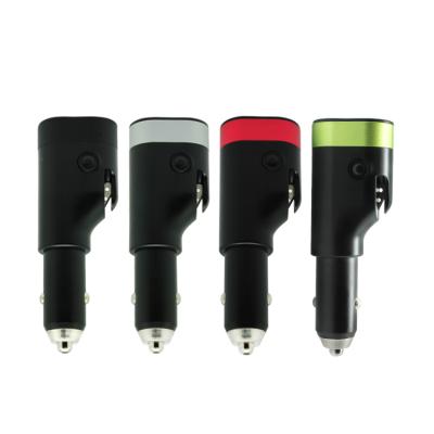 China Voltage Monitoring Multi-Function 6 In 1 Backup Tool 12 Volt 3.1A Usb Car Charger With Led Torch for sale