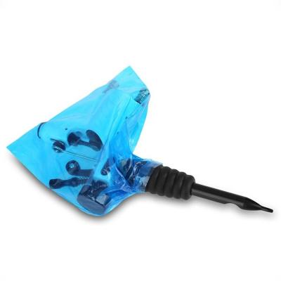 China Tattoo Supply Disposable Tattoo Machine Sleeves 13x13 Blue Plastic Tattoo Machine Covers For Tattoo Artist for sale