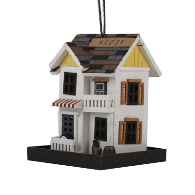 China Sustainable /house wooden hanging feeder, wooden bird feeder to paint for sale