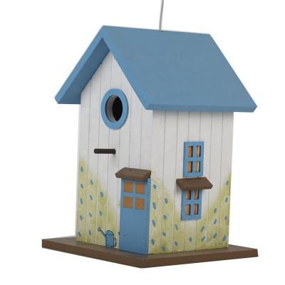 China Viable Wood Bird HOUSE Color Hanging Feeder - Outdoor Garden Decoration Bird Nest House Set for sale