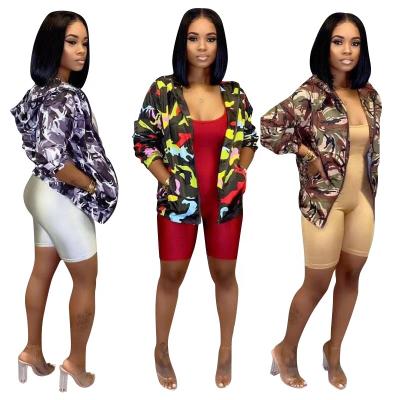 China Best Selling Casual Anti-wrinkle Hoodies Spandex Polyester Hoodie Camouflage Printing Women's Hoodies and Sweatshirts for sale